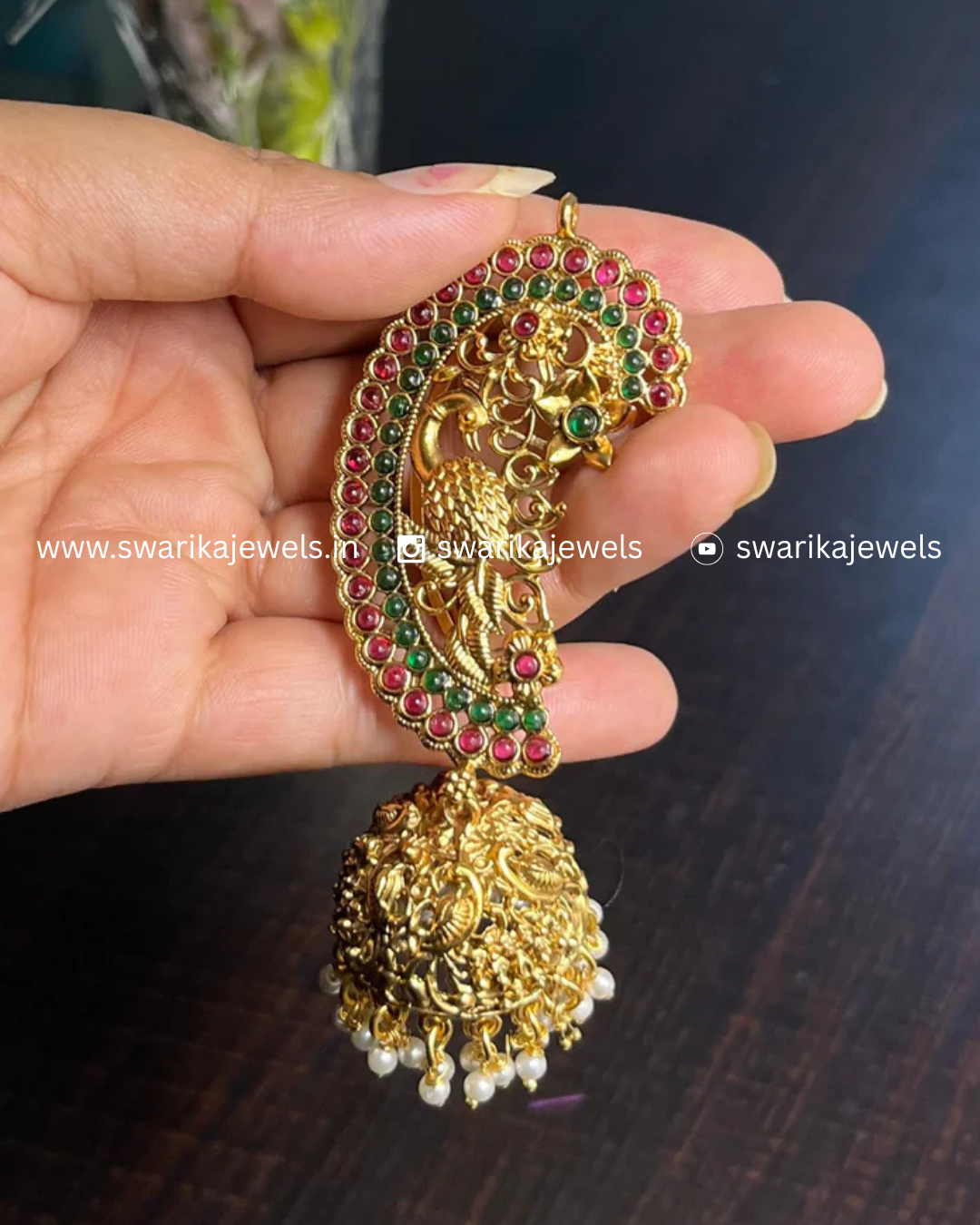 Ear Cuff Kemp Peacock