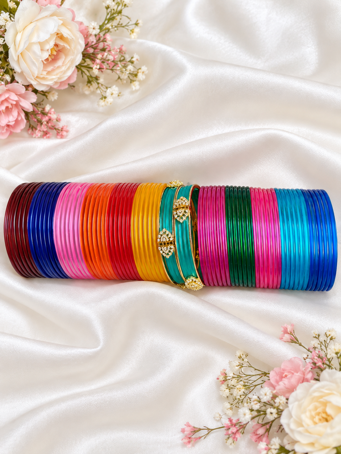 Interchangeable bangle set C (72 bangles + 2 kadas)