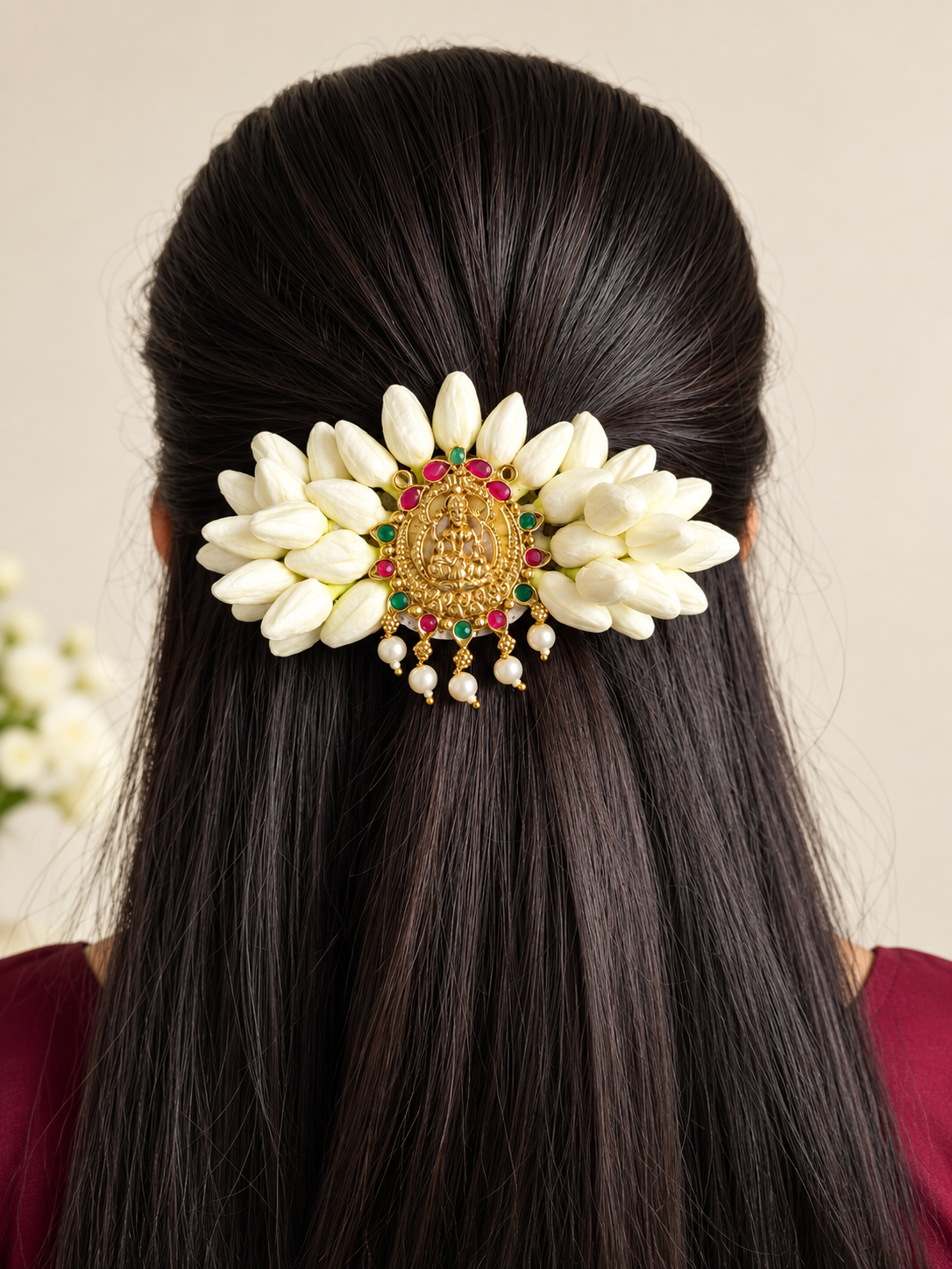 Temple Flower Hair Pin