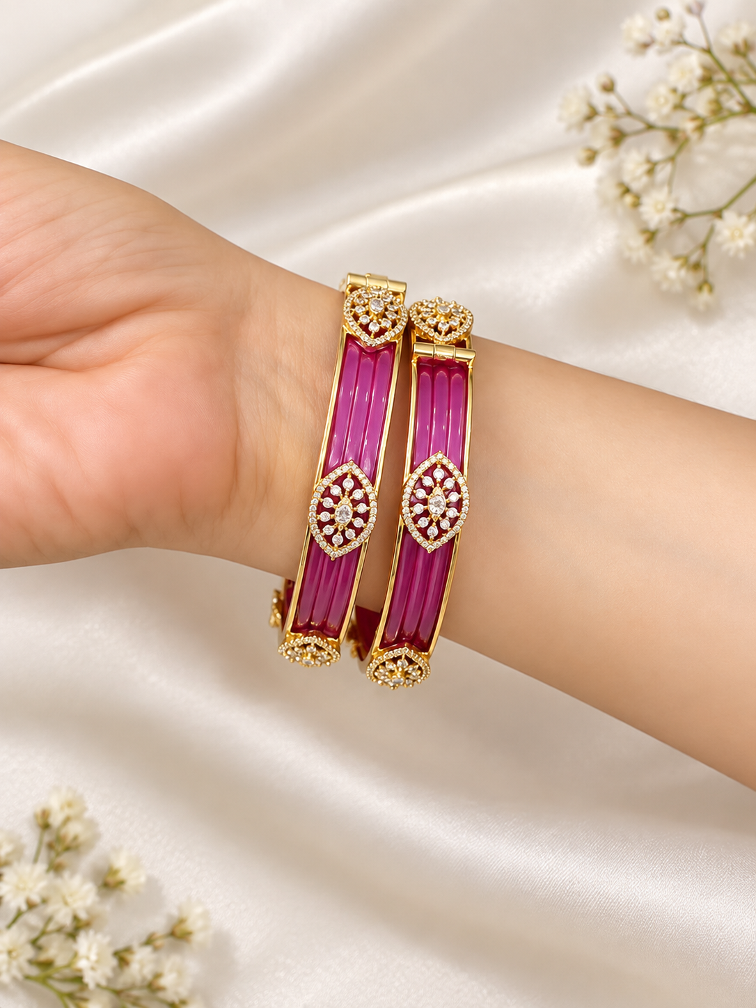 Interchangeable bangles A(72 bangles + 2 kadas)