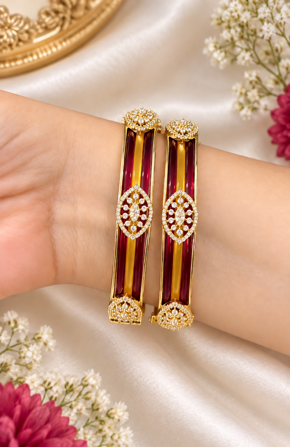 Interchangeable bangles A(72 bangles + 2 kadas)