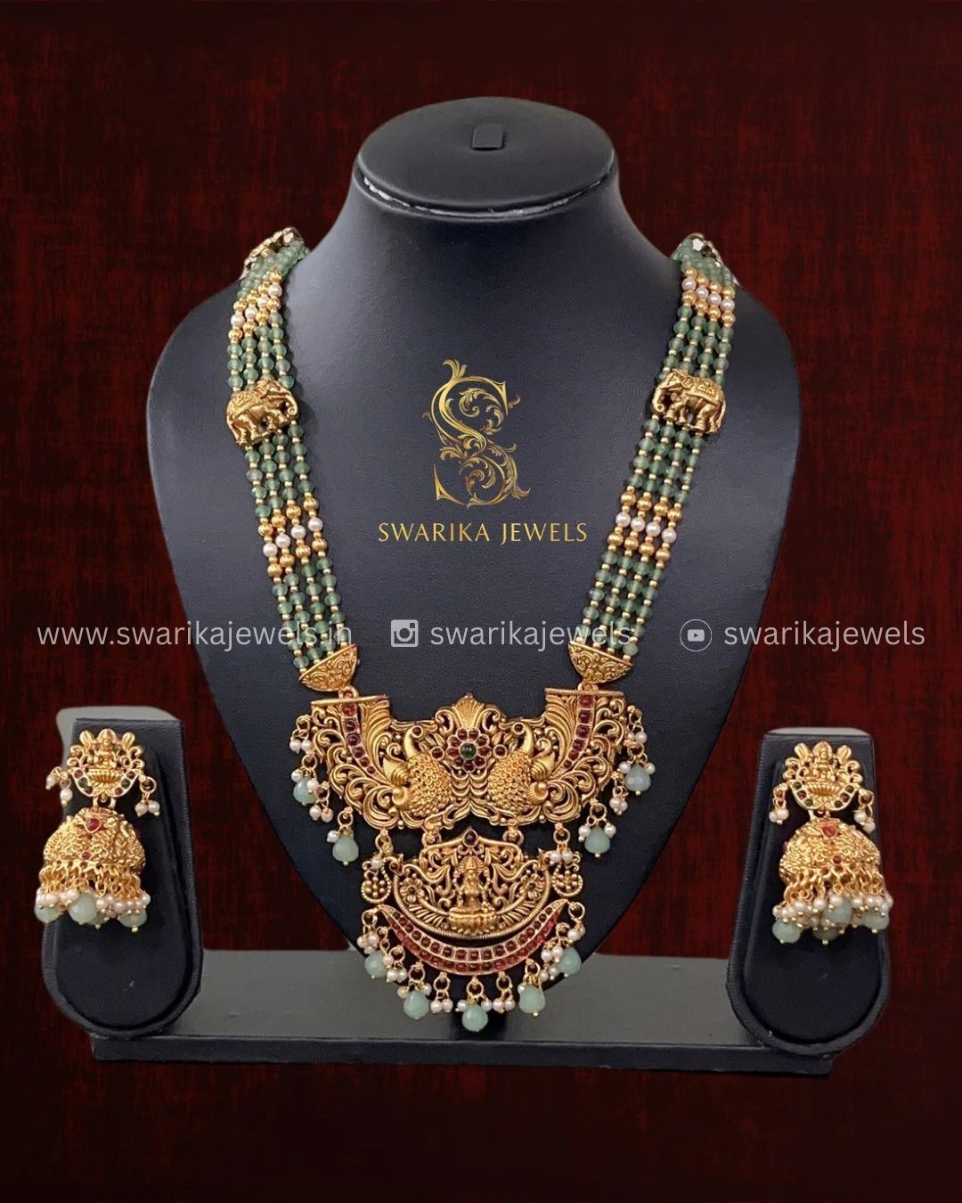 Lakshmi Large Haram (Green)