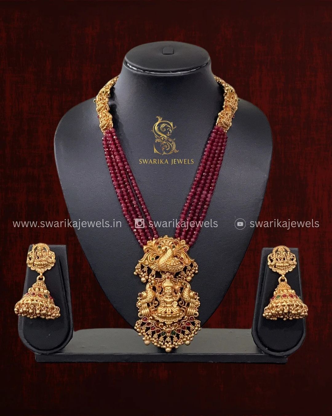 Lakshmi Antique Haram (Maroon)
