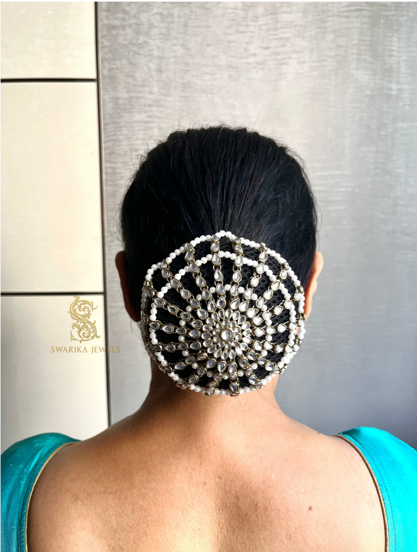 Silver Elastic Bun (detachable)