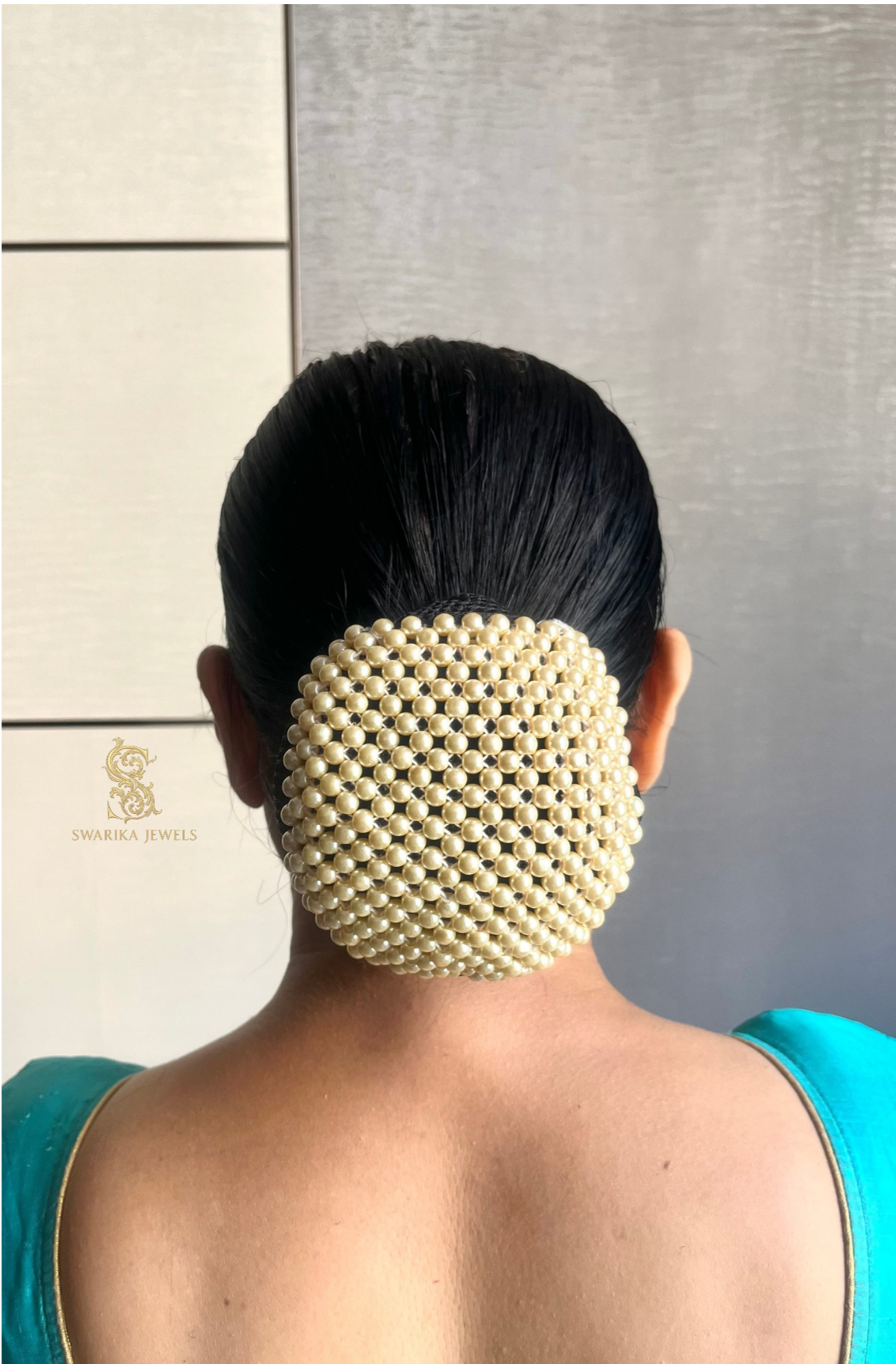 Cream Full Bead Bun