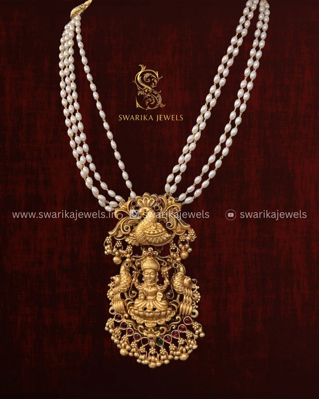 Lakshmi Antique Haram (White)